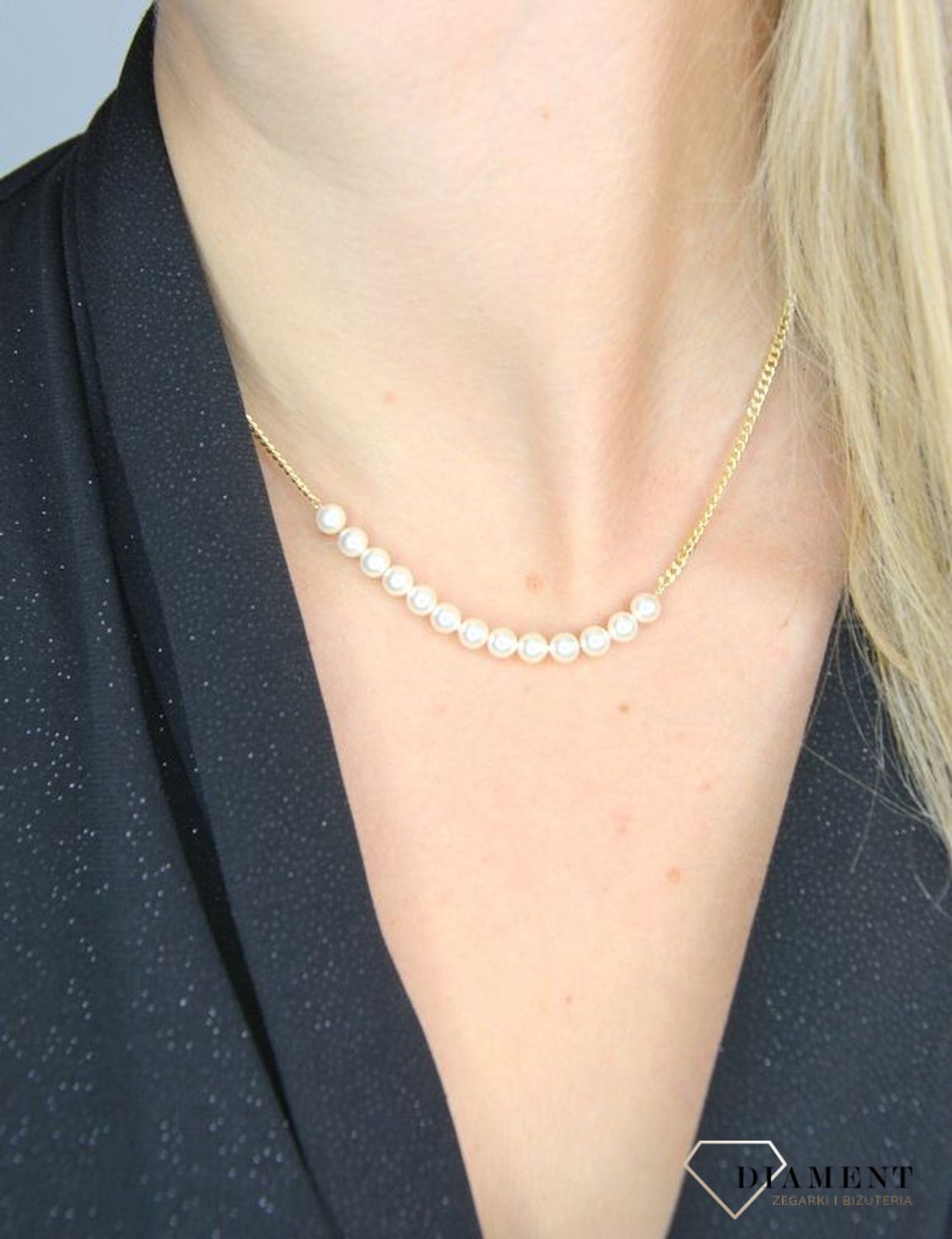 Naszyjnik srebrny pokryty złotem z perełkami DIA-NSZ-1297-925.jpg