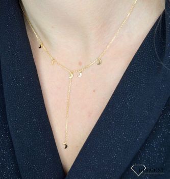Naszyjnik srebrny typu choker małe księżyce. Naszyjnik srebrny księżyce. Srebrne Naszyjniki Damskie w Sklepie z Biżuterią (4).JPG
