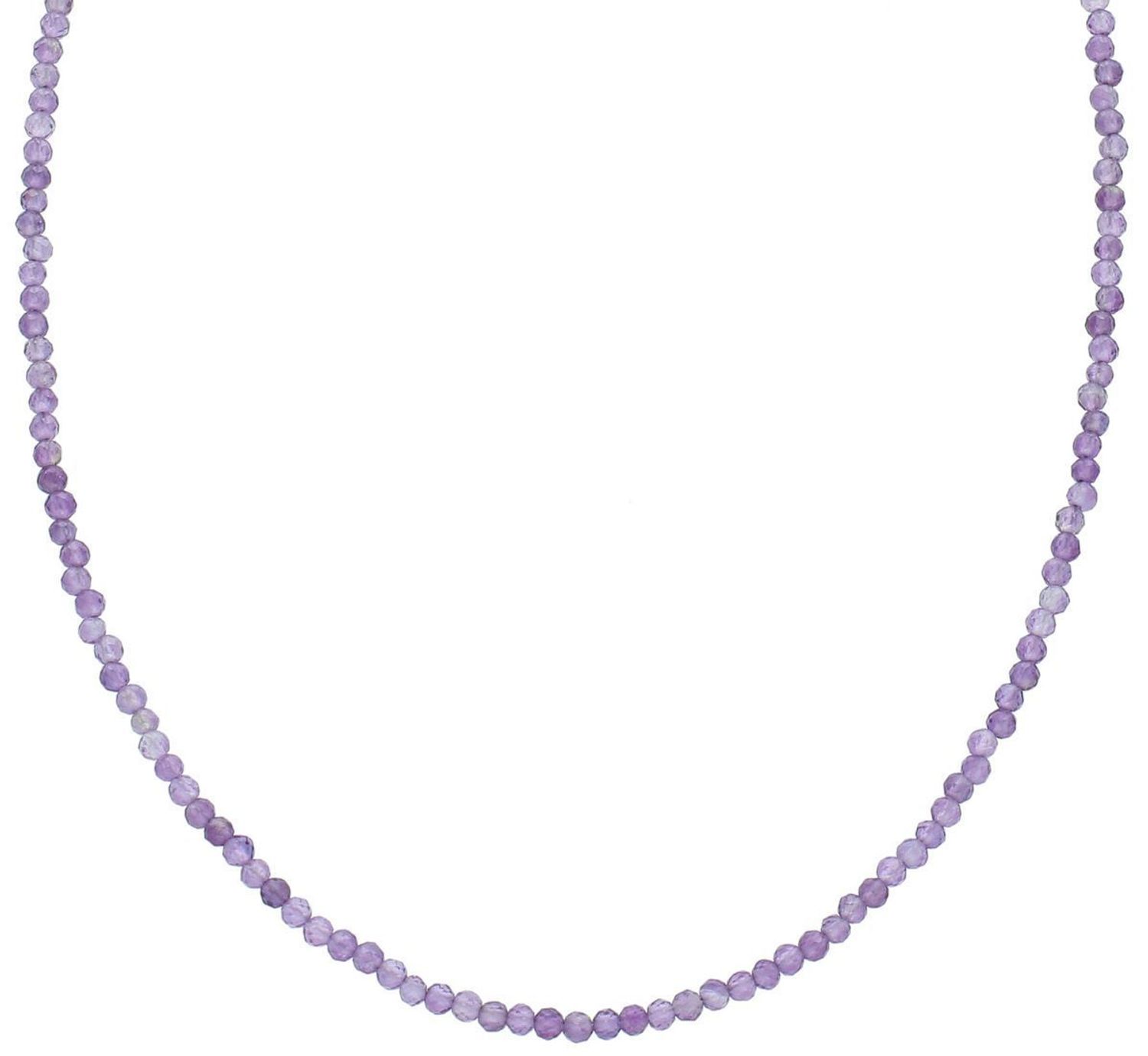 Delikatny naszyjnik damski srebro 925 DIA-NSZ-13108-925 z naturalnym ametystem 2 mm. Długość 40 cm + 3 cm regulacji. Elegancki i lekki dodatek na co dzień i okazje specjalne.1.jpg