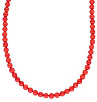Naszyjnik damski z naturalnego koralu i srebra próby 925 DIA-NSZ-13112-925. Długość 45–49 cm, korale 5 mm, zapięcie na karabińczyk. Elegancja i naturalne piękno w jednym.1.jpg