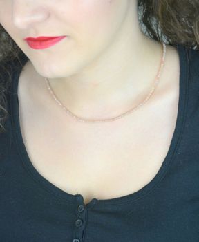 Delikatny naszyjnik damski srebro 925 DIA-NSZ-13115-925 z kamieniem słonecznym 2 mm. Długość 40 cm. Subtelny blask i elegancja na każdą okazję (2).JPG