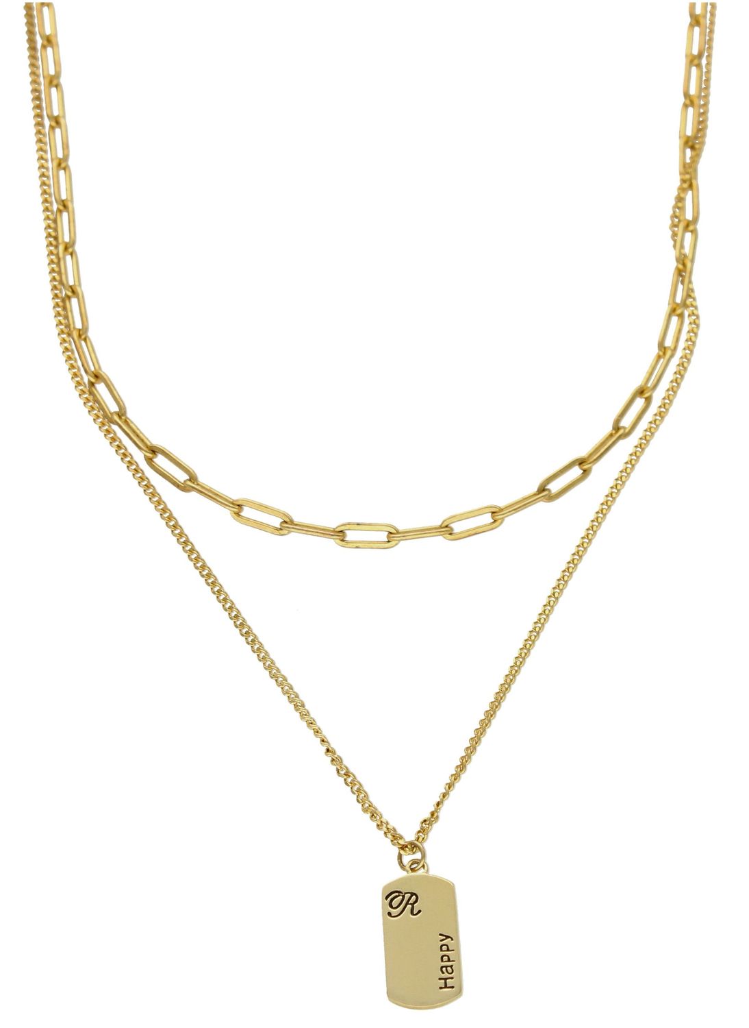 Naszyjnik srebrny pokryty złotem podwójny splot z blaszką DIA-NSZ-1312-925. Naszyjnik wykonany z najwyższej próby srebra w połączeniu z modną zawieszką w kształcie blaszki.Naszyjnik będzie świetnym dodatkiem pasującym do wie.jpg