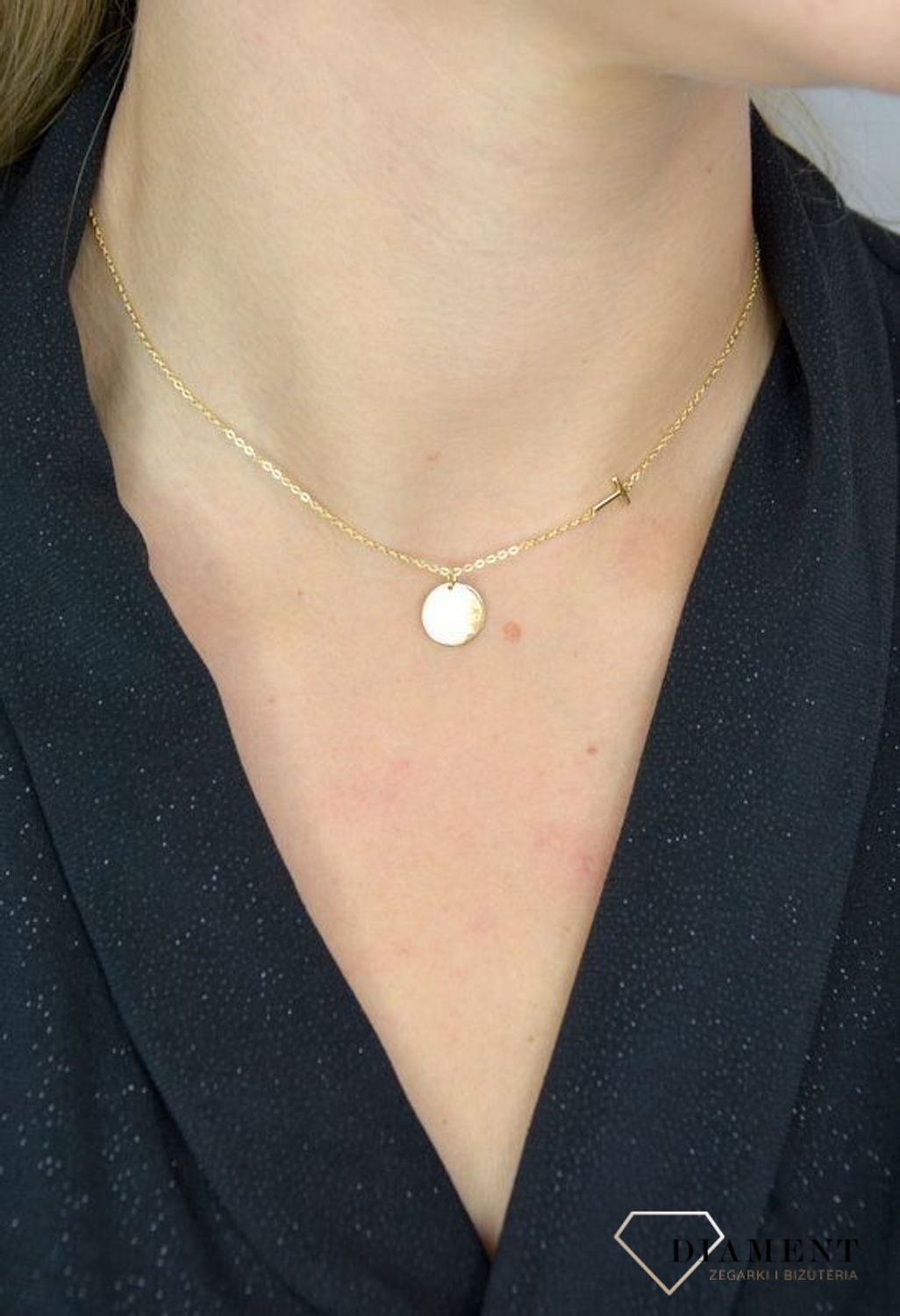 Naszyjnik srebrny pokryty złotem z literką T Tiefvmr&Co New York DIA-NSZ-1320-925.jpg