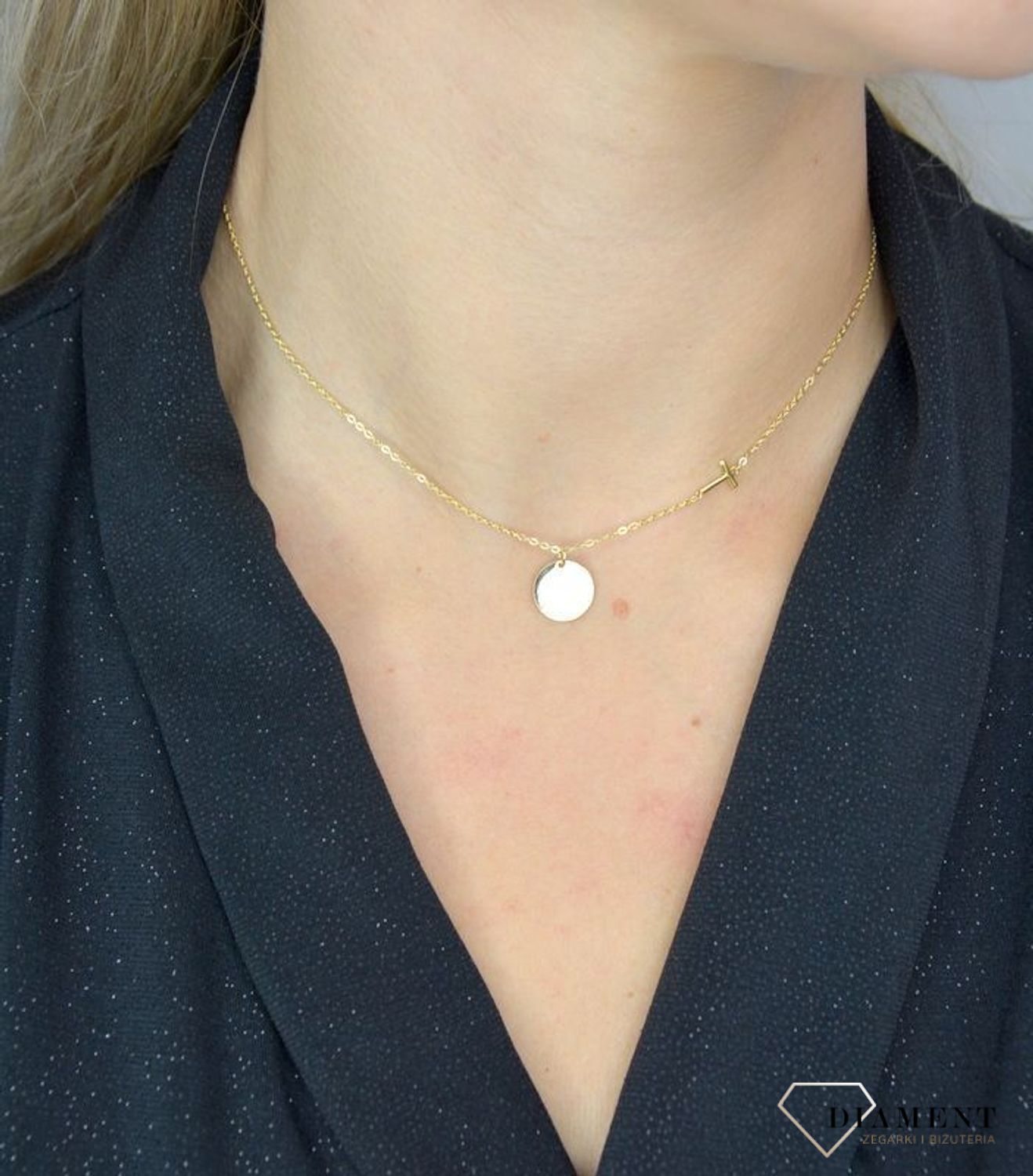 Naszyjnik srebrny pokryty złotem z literką T Tiefvmr&Co New York DIA-NSZ-1320-925.jpg