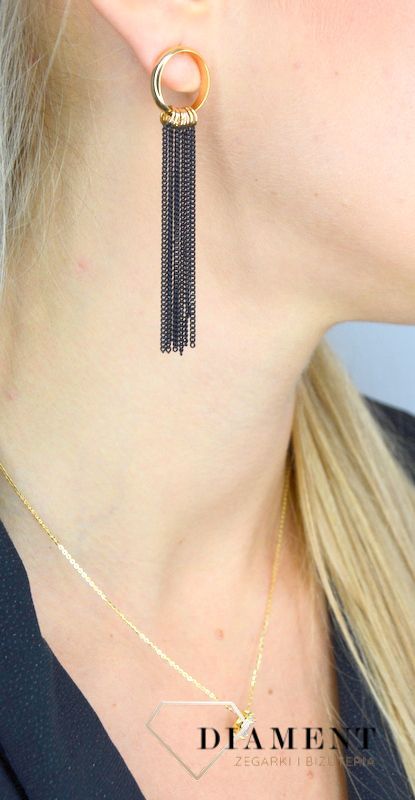 Naszyjnik srebrny pokryty złotem 'Owalna cyrkonia' DIA-NSZ-1322K-925.jpg