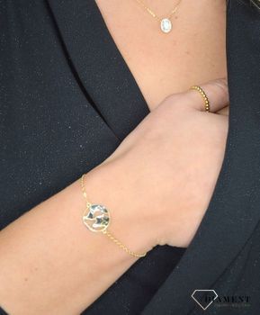 Srebrny naszyjnik pokryty złotem z cyrkonią to błyszczące refleksy cyrkonii i subtelne wzornictwo, które perfekcyjnie łączy się zarówno z letnimi sukienkami, jak również z codziennymi (1).JPG