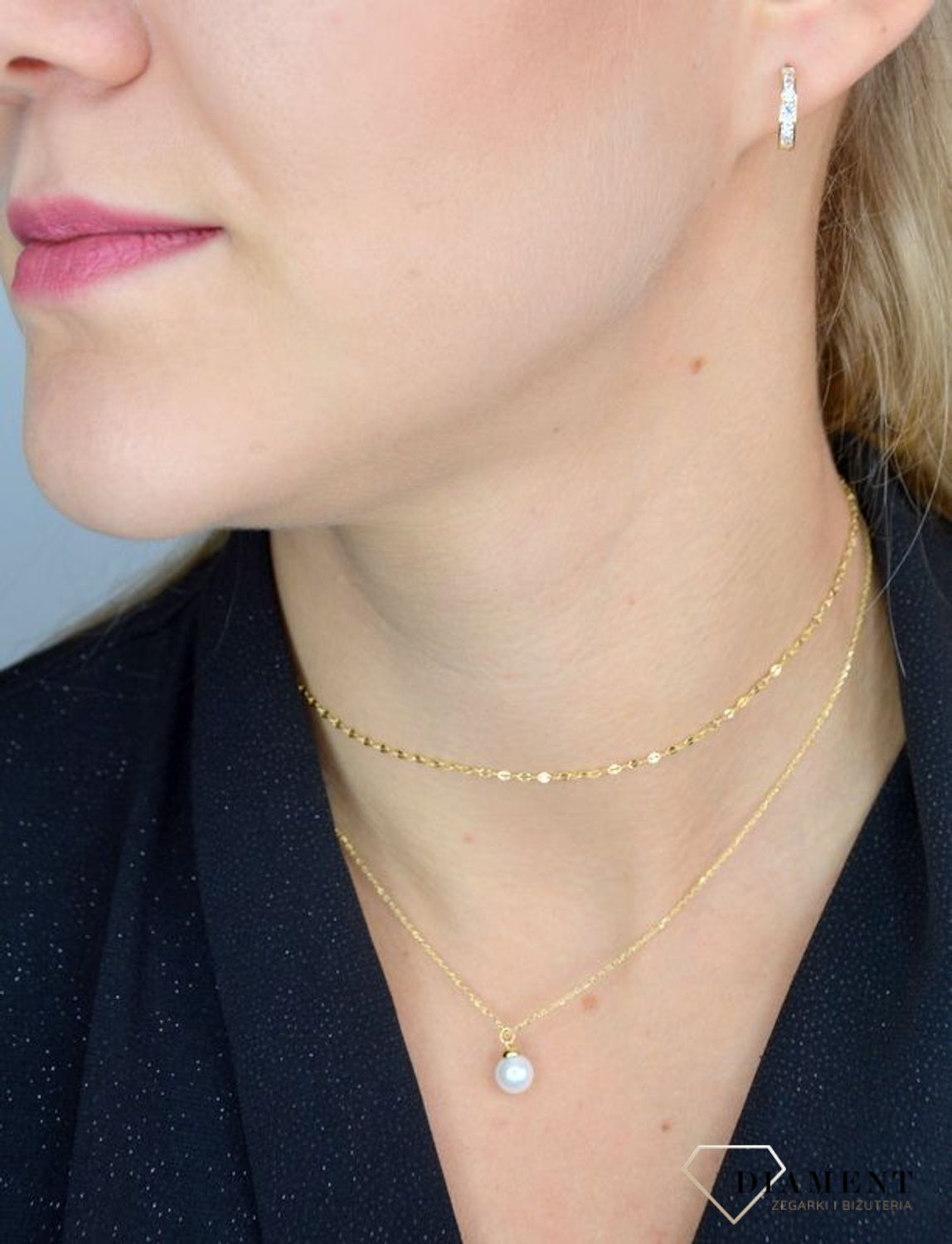 Naszyjnik typu choker srebrny perełka DIA-NSZ-1324K-925.jpg