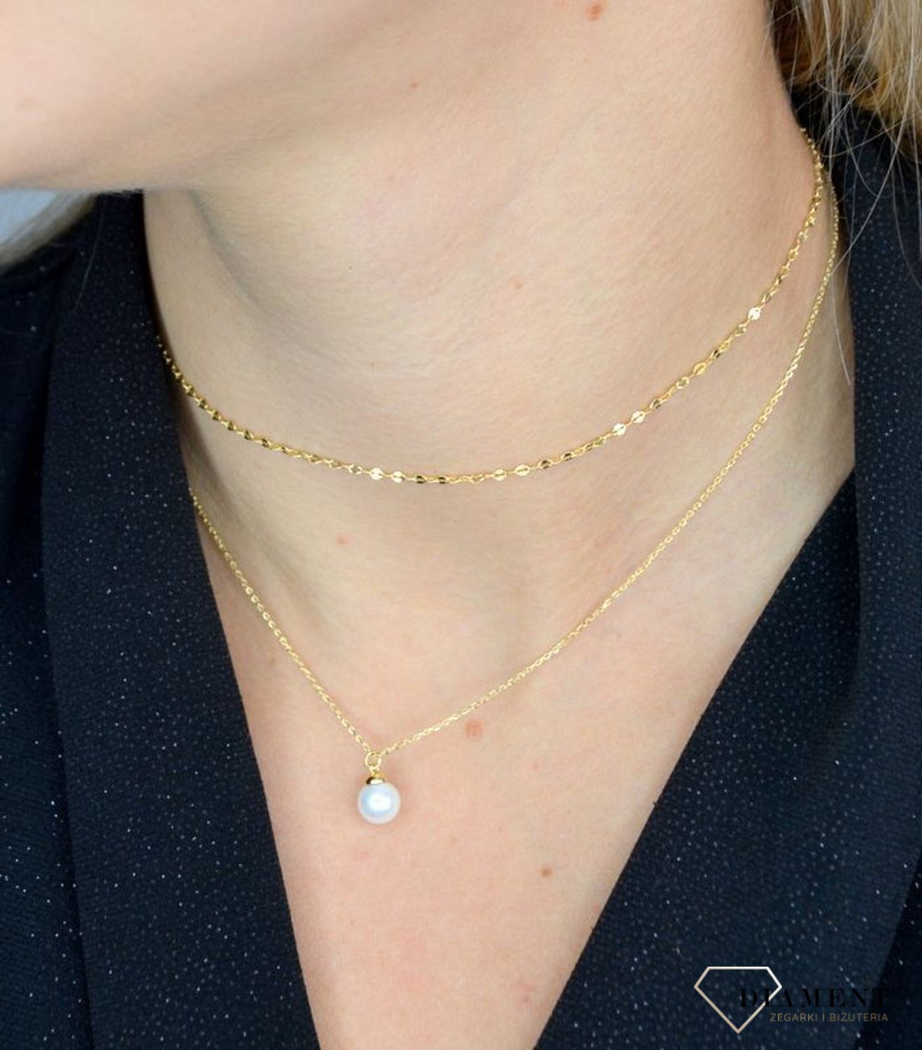 Naszyjnik typu choker srebrny perełka DIA-NSZ-1324K-925.jpg