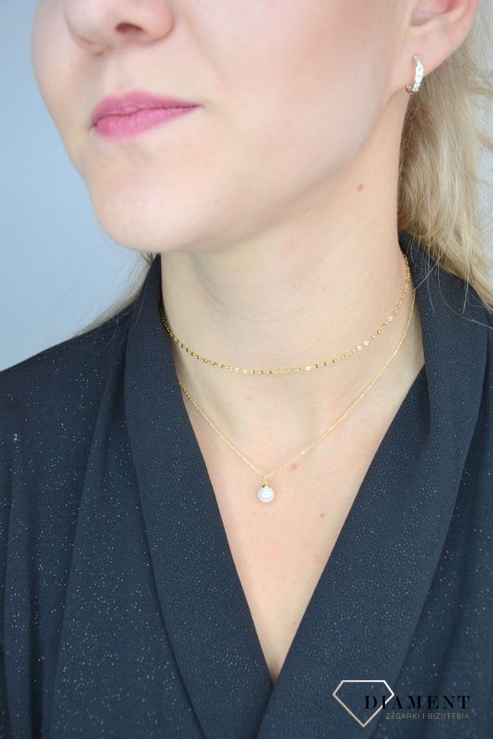 Naszyjnik typu choker srebrny perełka DIA-NSZ-1324K-925.jpg