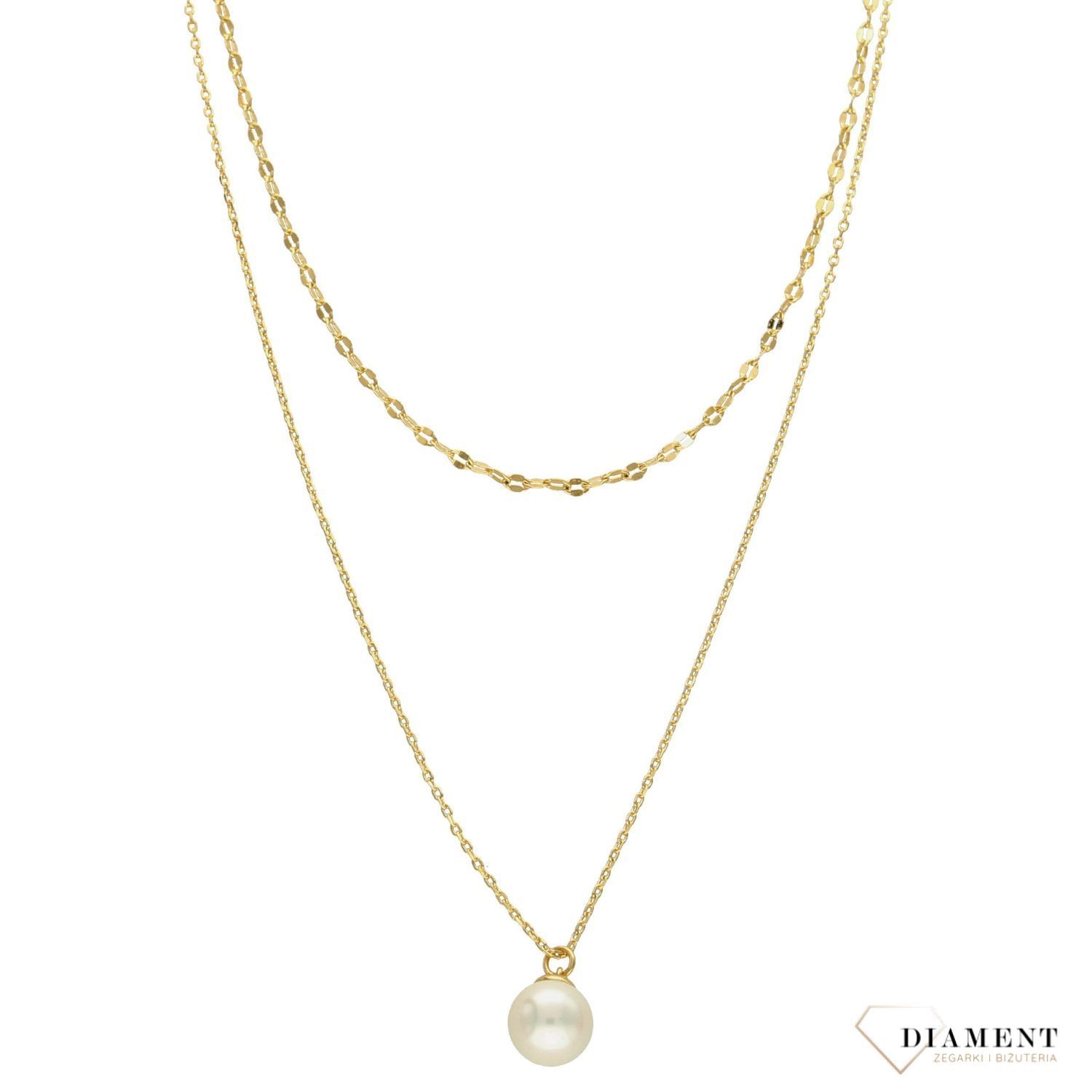 Naszyjnik typu choker srebrny perełka DIA-NSZ-1324K-925.jpg