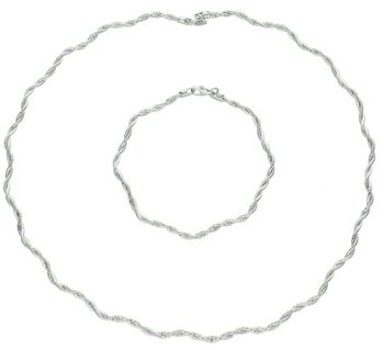 Naszyjnik srebrny damski 925 – model DIA-NSZ-13340-925. Pleciony wzór, długość 45 cm, szerokość 3 mm, waga 8,60 g. Elegancka, klasyczna biżuteria dla kobiet.2.jpg