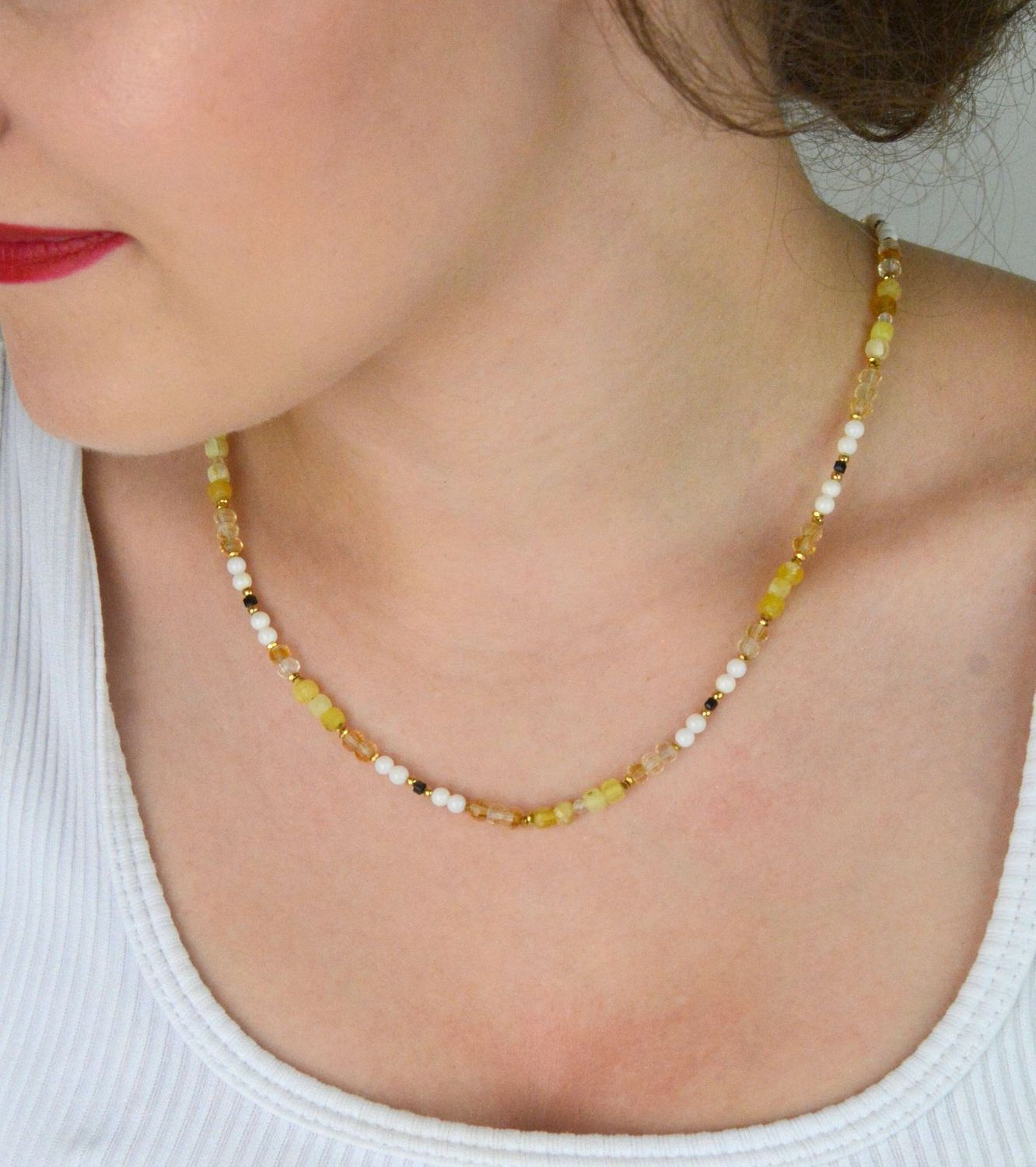 Naszyjnik damski srebrny pozłacany z opalem, cytrynem, koralem i turmalinem  Kamienie naturalne  DIA-NSZ-13516-925  925 nsz.jpg