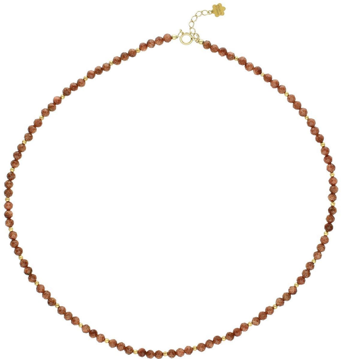 Naszyjnik srebrny 925 pozłacany z naturalnym piaskiem pustyni. Waga 8,90 g, długość 45+3 cm, kamienie 3 mm, zapięcie karabińczyk. Subtelna elegancja.1.jpg