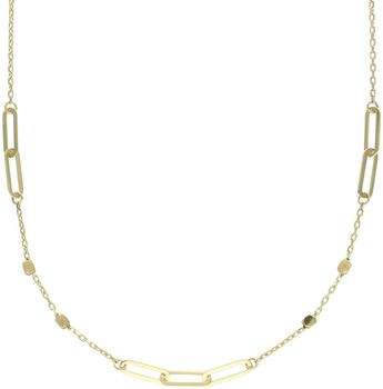 Złoty naszyjnik celebrytka z ozdobnymi ognikami i kuleczkami.jpg