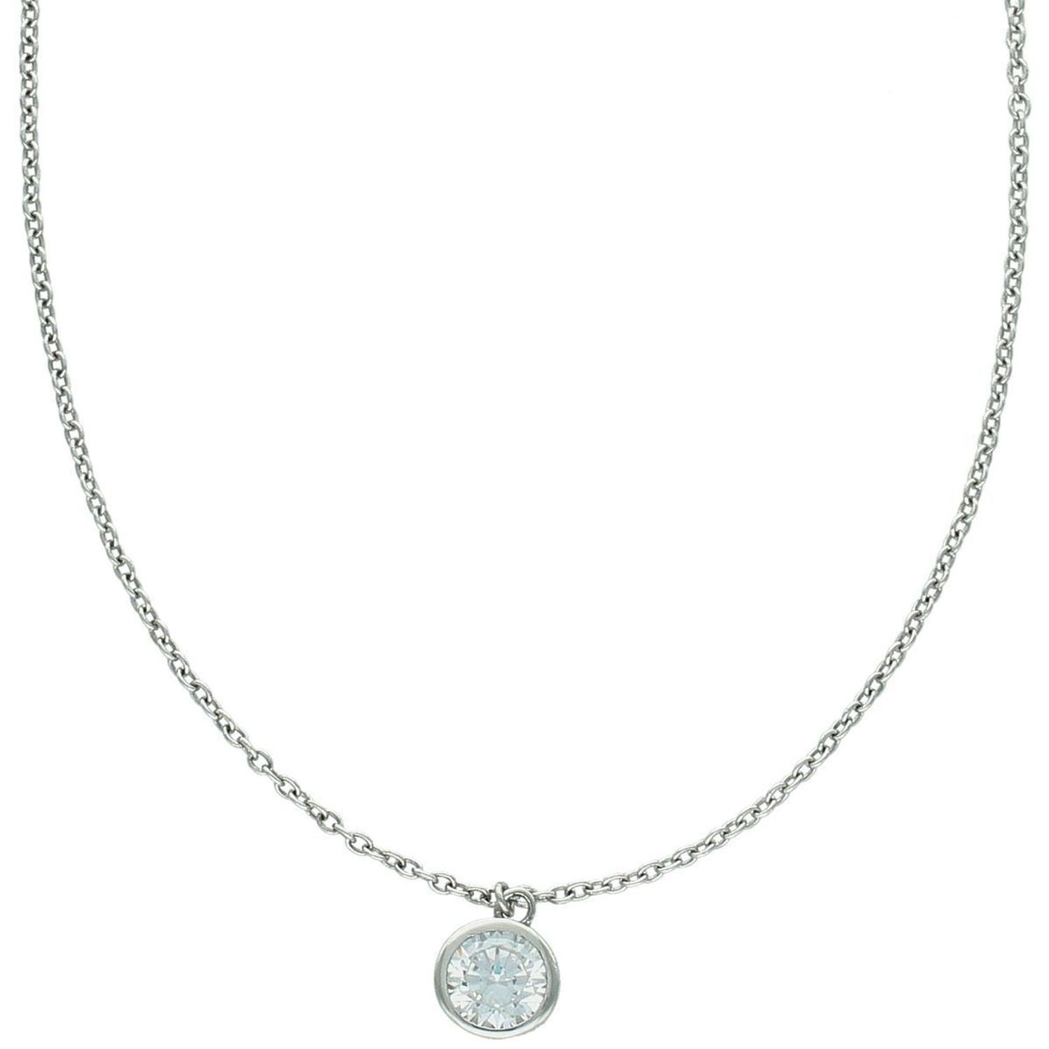 naszyjnik srebrny 925, naszyjnik damski z cyrkonią, biżuteria srebrna z zawieszką, naszyjnik z białą cyrkonią, delikatny srebrny naszyjnik, DIA-NSZ-13640-9251.jpg