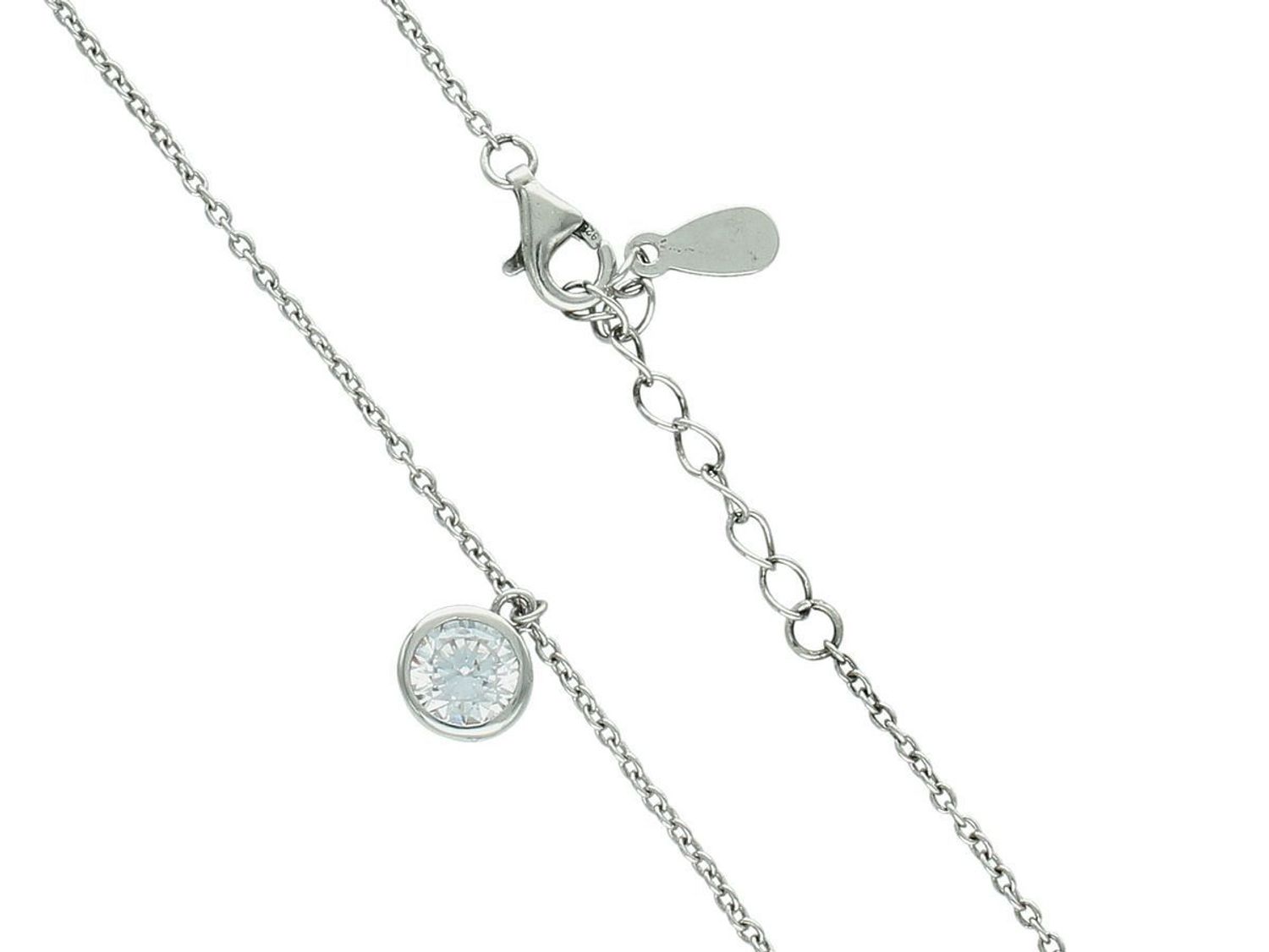 naszyjnik srebrny 925, naszyjnik damski z cyrkonią, biżuteria srebrna z zawieszką, naszyjnik z białą cyrkonią, delikatny srebrny naszyjnik, DIA-NSZ-13640-9251.jpg