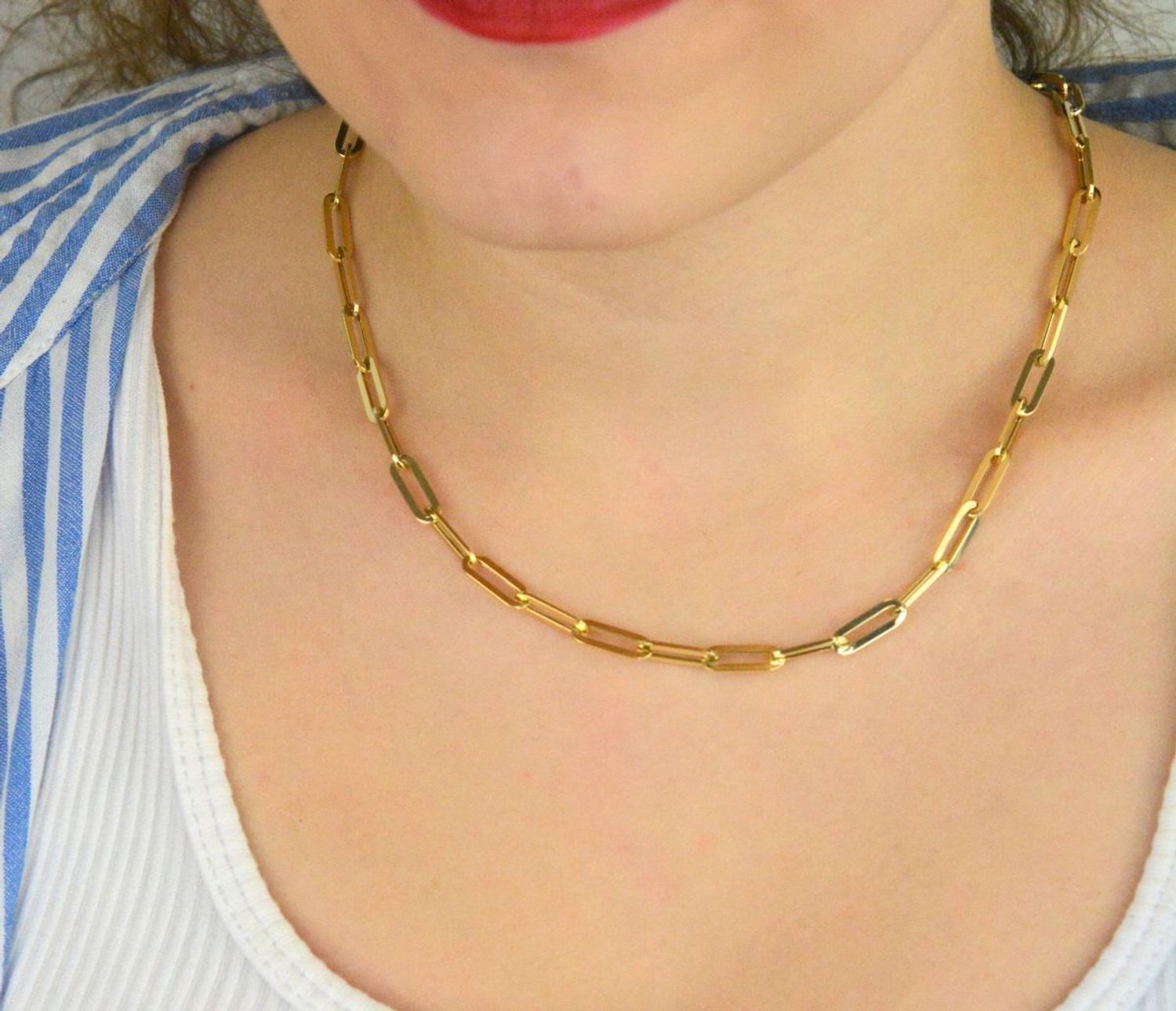 Naszyjnik damski złoty 585 spinaczowy 45 cm DIA-NSZ-13690-585.jpg