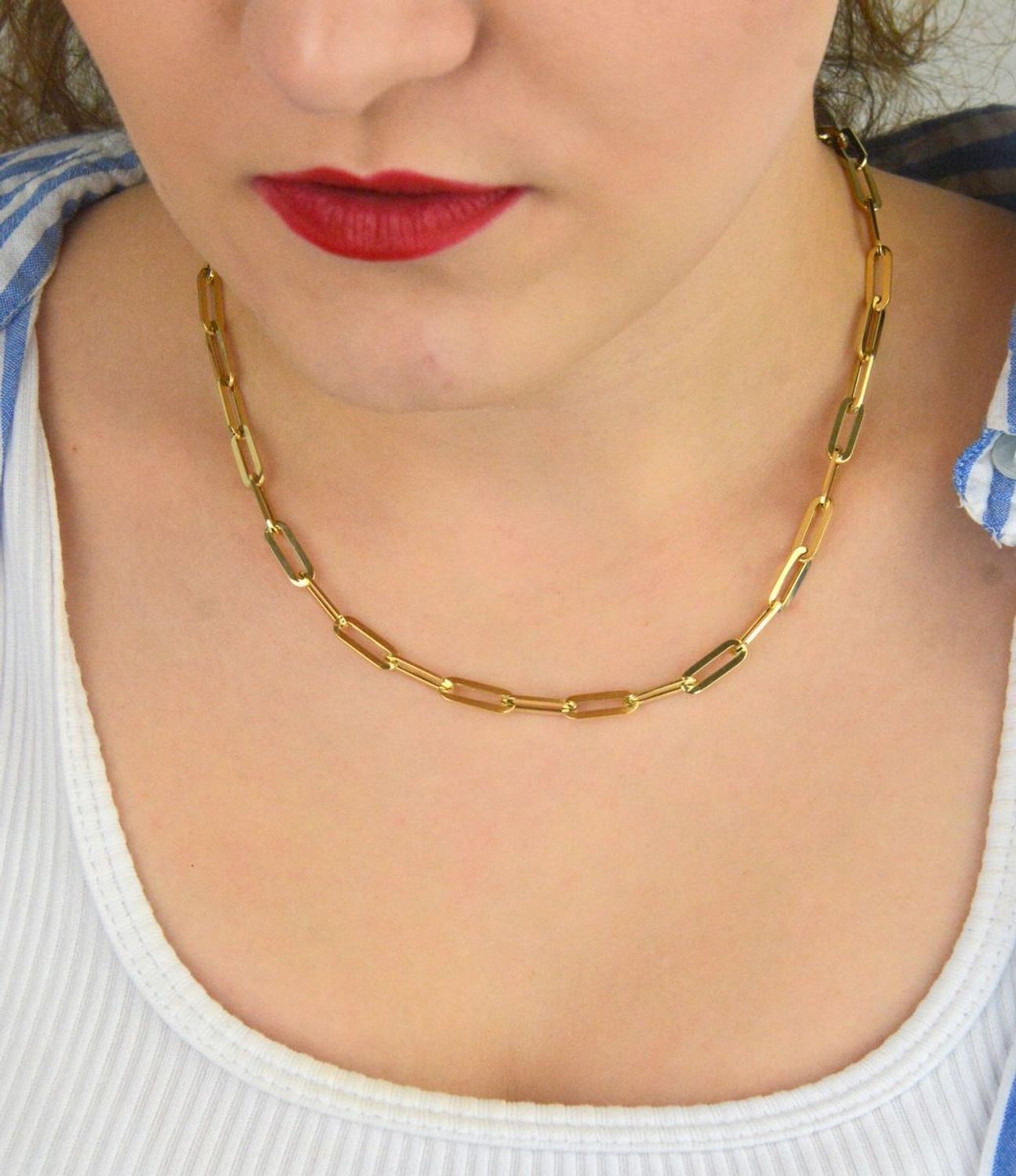 Naszyjnik damski złoty 585 spinaczowy 45 cm DIA-NSZ-13690-585.jpg