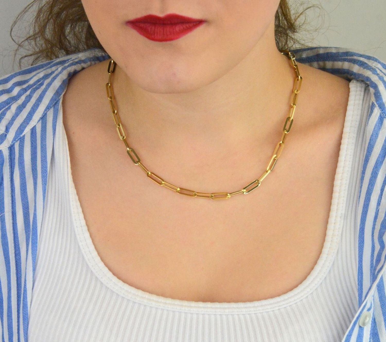 Naszyjnik damski złoty 585 spinaczowy 45 cm DIA-NSZ-13690-585.jpg