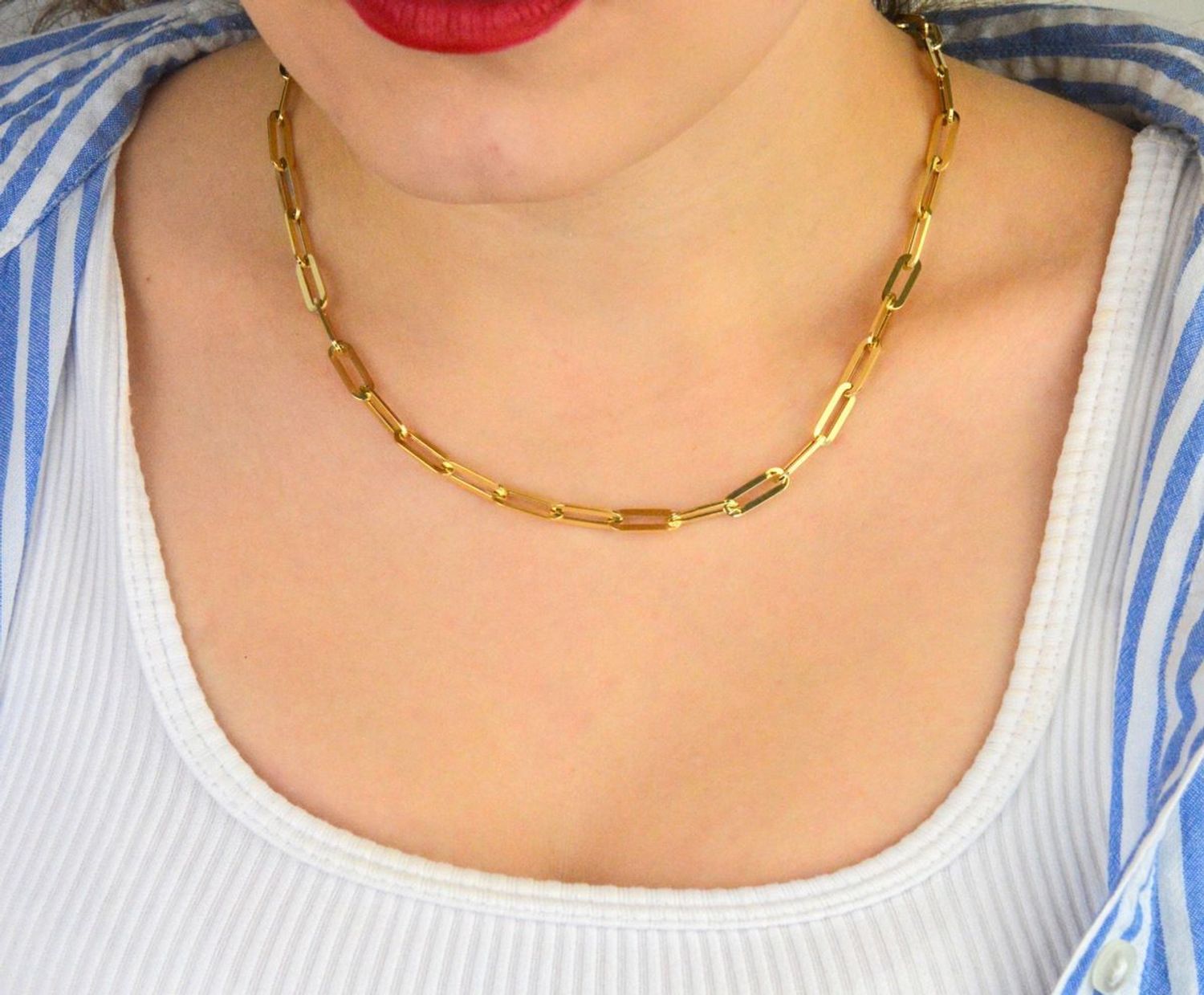 Naszyjnik damski złoty 585 spinaczowy 45 cm DIA-NSZ-13690-585.jpg