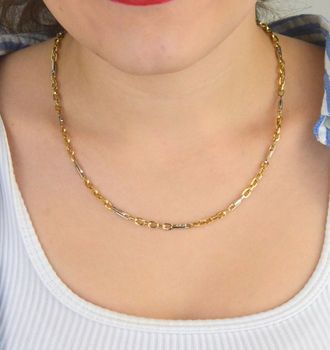 Naszyjnik damski złoty 585 ankier, długość 50 cm, szerokość 4 mm, waga 6,78 g, zapięcie na karabińczyk. Klasyczny i elegancki dodatek do każdej stylizacji (1).JPG