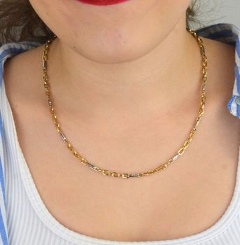 Naszyjnik damski złoty 585 ankier, długość 50 cm, szerokość 4 mm, waga 6,78 g, zapięcie na karabińczyk. Klasyczny i elegancki dodatek do każdej stylizacji (2).JPG