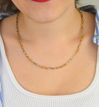 Naszyjnik damski złoty 585 ankier, długość 50 cm, szerokość 4 mm, waga 6,78 g, zapięcie na karabińczyk. Klasyczny i elegancki dodatek do każdej stylizacji (3).JPG