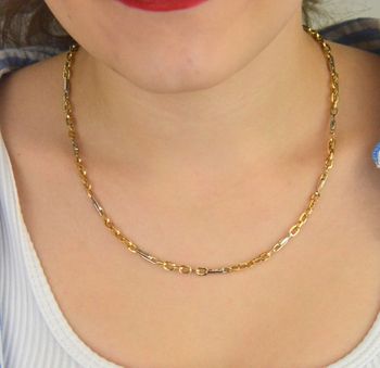 Naszyjnik damski złoty 585 ankier, długość 50 cm, szerokość 4 mm, waga 6,78 g, zapięcie na karabińczyk. Klasyczny i elegancki dodatek do każdej stylizacji (5).JPG
