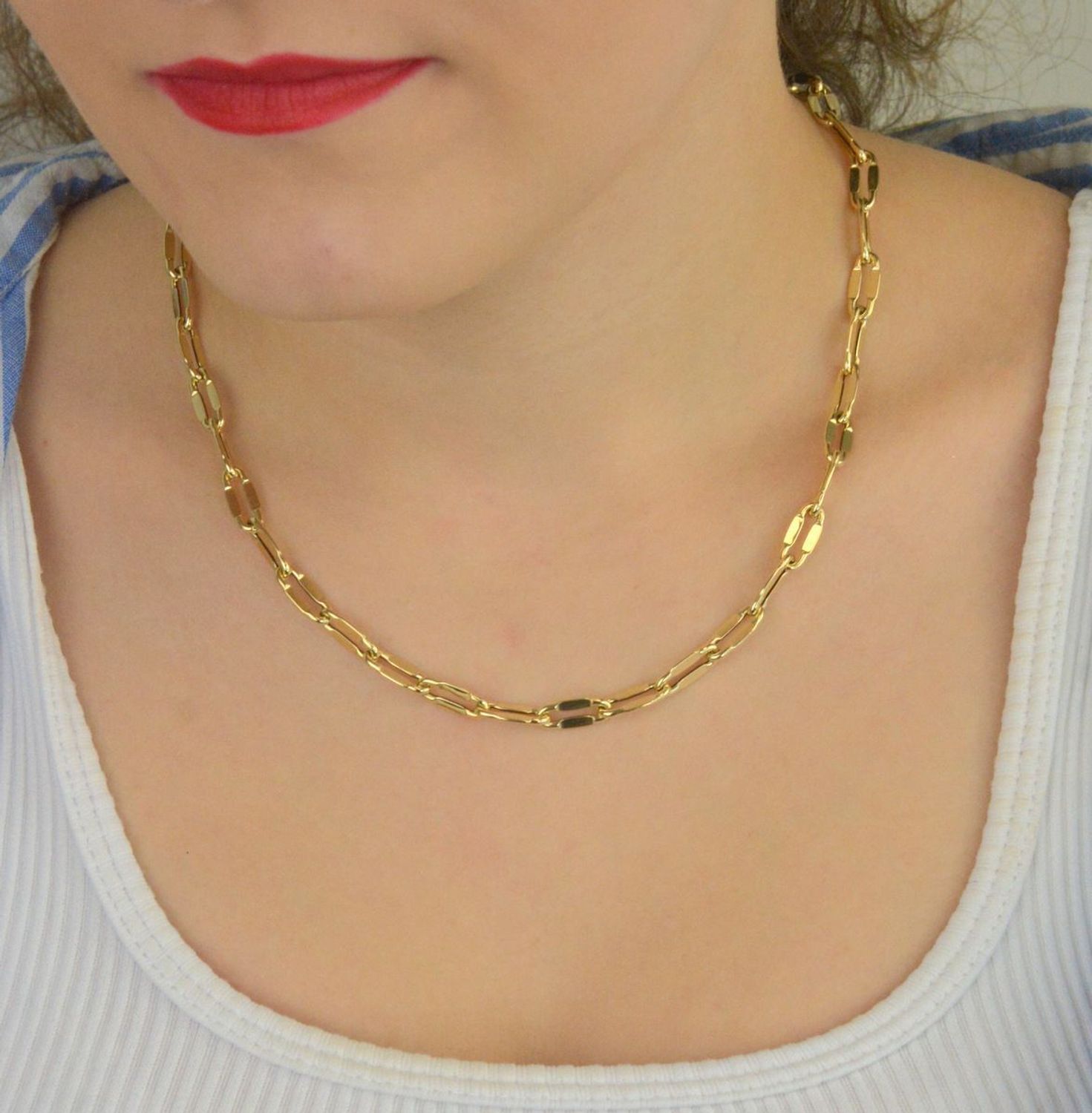 Naszyjnik damksi złoty 585 ogniwowy 46 cm DIA-NSZ-13701-585.jpg