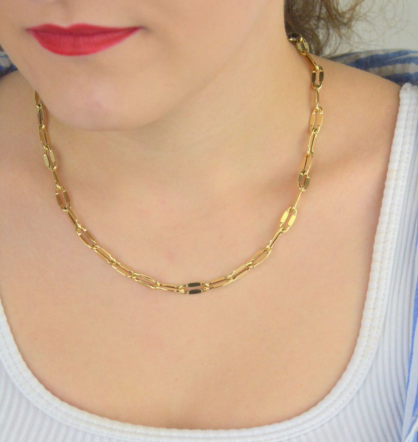 Naszyjnik damksi złoty 585 ogniwowy 46 cm DIA-NSZ-13701-585.jpg