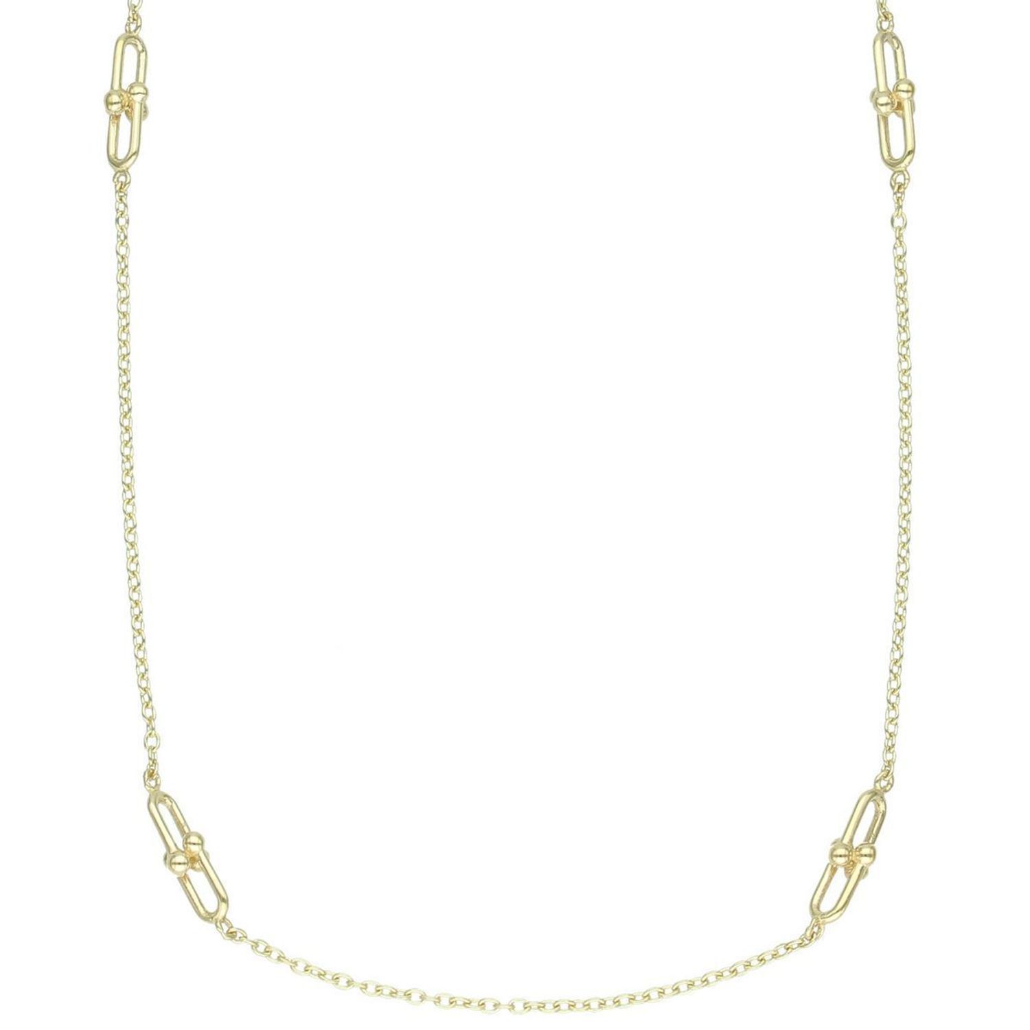 Naszyjnik damski ze złota próby 585, model DIA-NSZ-13786-585. Zdobiony elementami ozdobnymi na wzór Cartier, długość 42 + 3 cm, waga 2,72 g, zapięcie na karabińczyk. Elegancka biżuteria 1.jpg