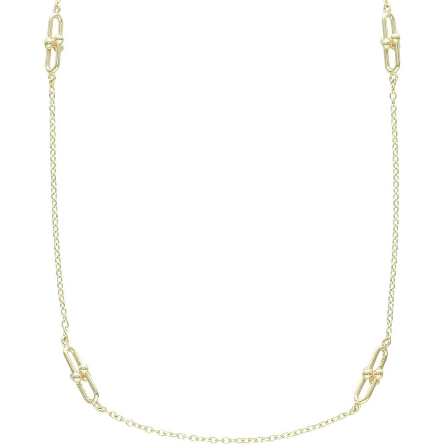 Naszyjnik damski ze złota próby 585, model DIA-NSZ-13786-585. Zdobiony elementami ozdobnymi na wzór Cartier, długość 42 + 3 cm, waga 2,72 g, zapięcie na karabińczyk. Elegancka biżuteria 1.jpg