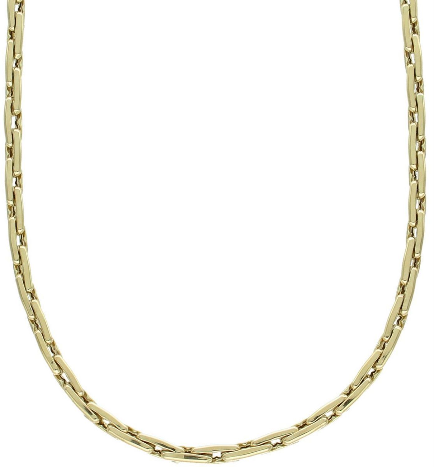 Elegancki naszyjnik złoty 925, zdobiony dwiema kostkami w cyrkonie. Długość 45 cm, waga 8,26 g. Idealny na prezent i codzienną elegancję.1.jpg