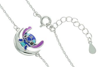 Naszyjnik dziecięcy ze srebra próby 925 z zawieszką Stitch zdobioną emalią. Model DIA-NSZ-13971-925 na łańcuszku ankier, długość 36 + 3 cm, waga 2,50 g, zapięcie na karabińczyk. 3.jpg