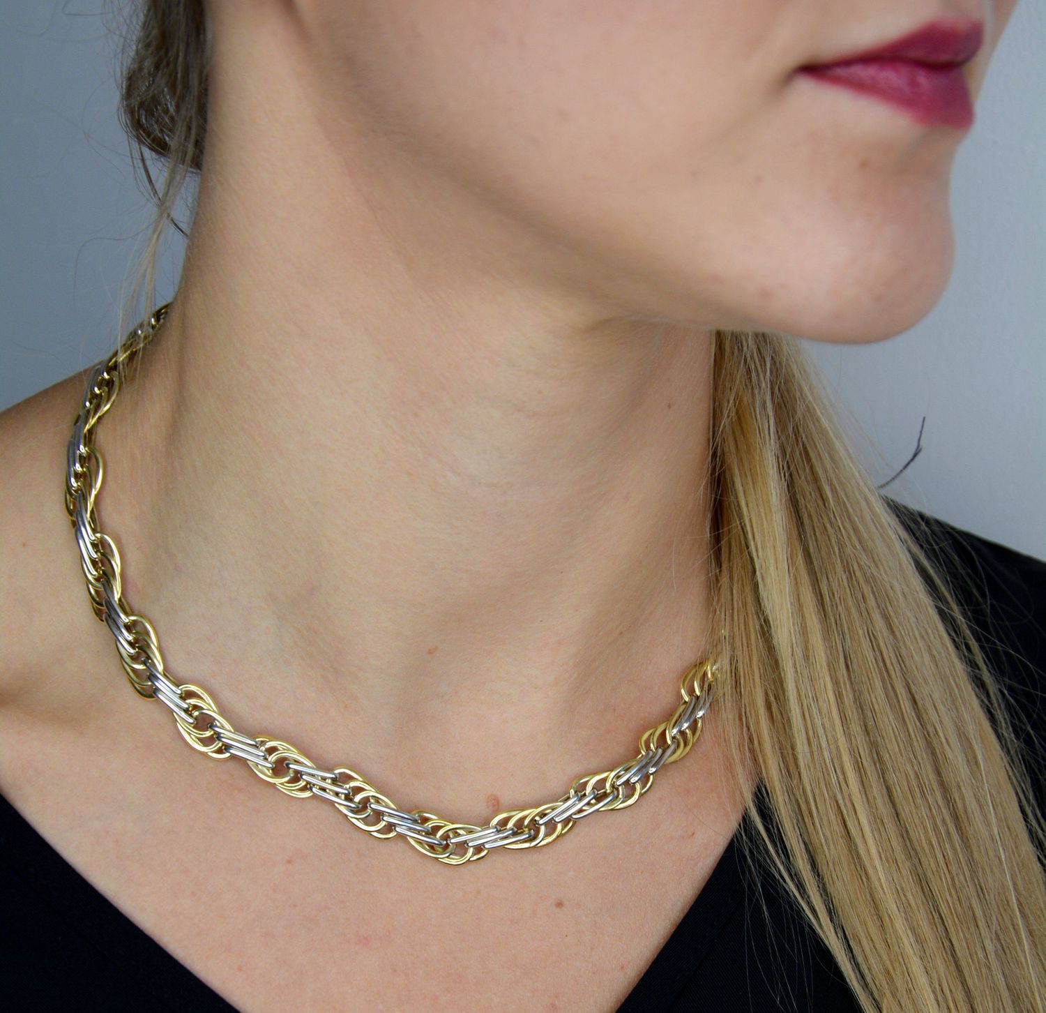 Złota kolia 585 'Plątanina uczuć' DIA-NSZ-1412-585.jpg