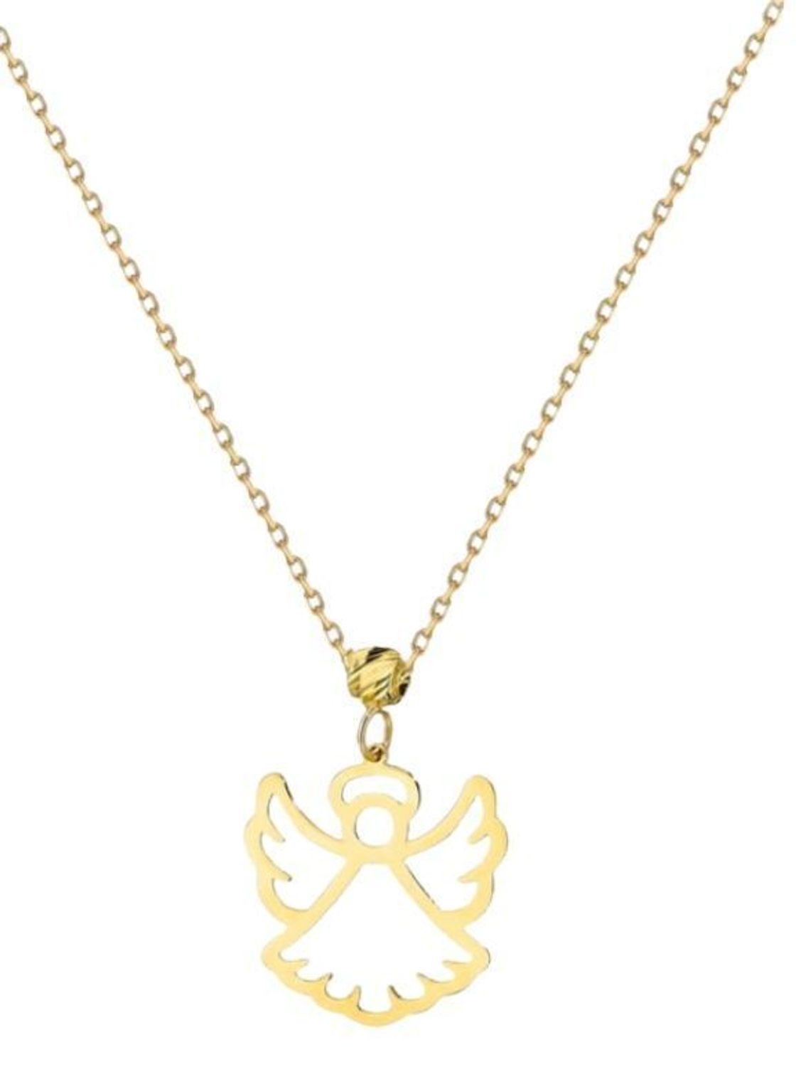 Złoty naszyjnik celebrytka Aniołek próba 375 – delikatny łańcuszek z zawieszką na chrzest i komunię (1).jpg