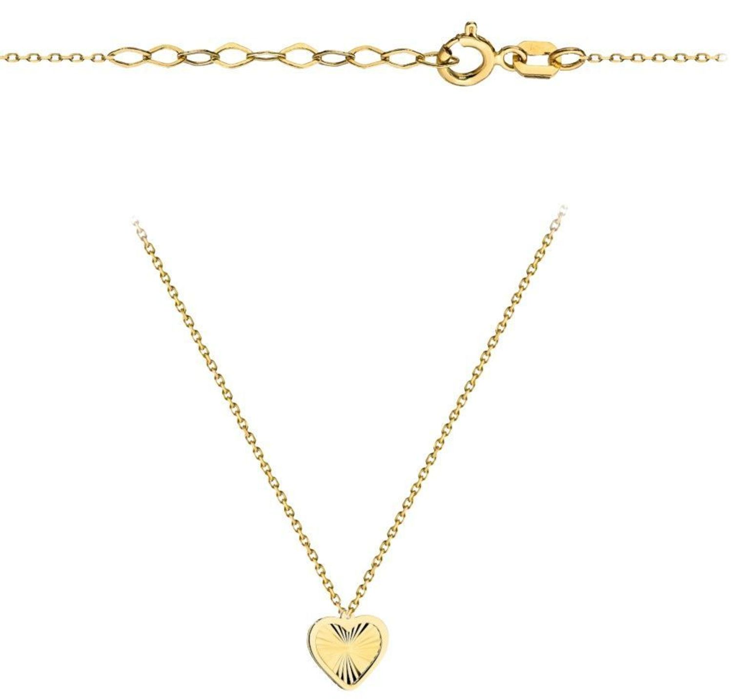 Złoty naszyjnik celebrytka Diamentowane Serce w oprawie próba 375 – delikatny naszyjnik na prezent (2).jpg