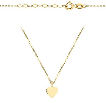 Złoty naszyjnik celebrytka Serce z diamentowaną kulką próba 375 – delikatna biżuteria na prezent (1).jpg
