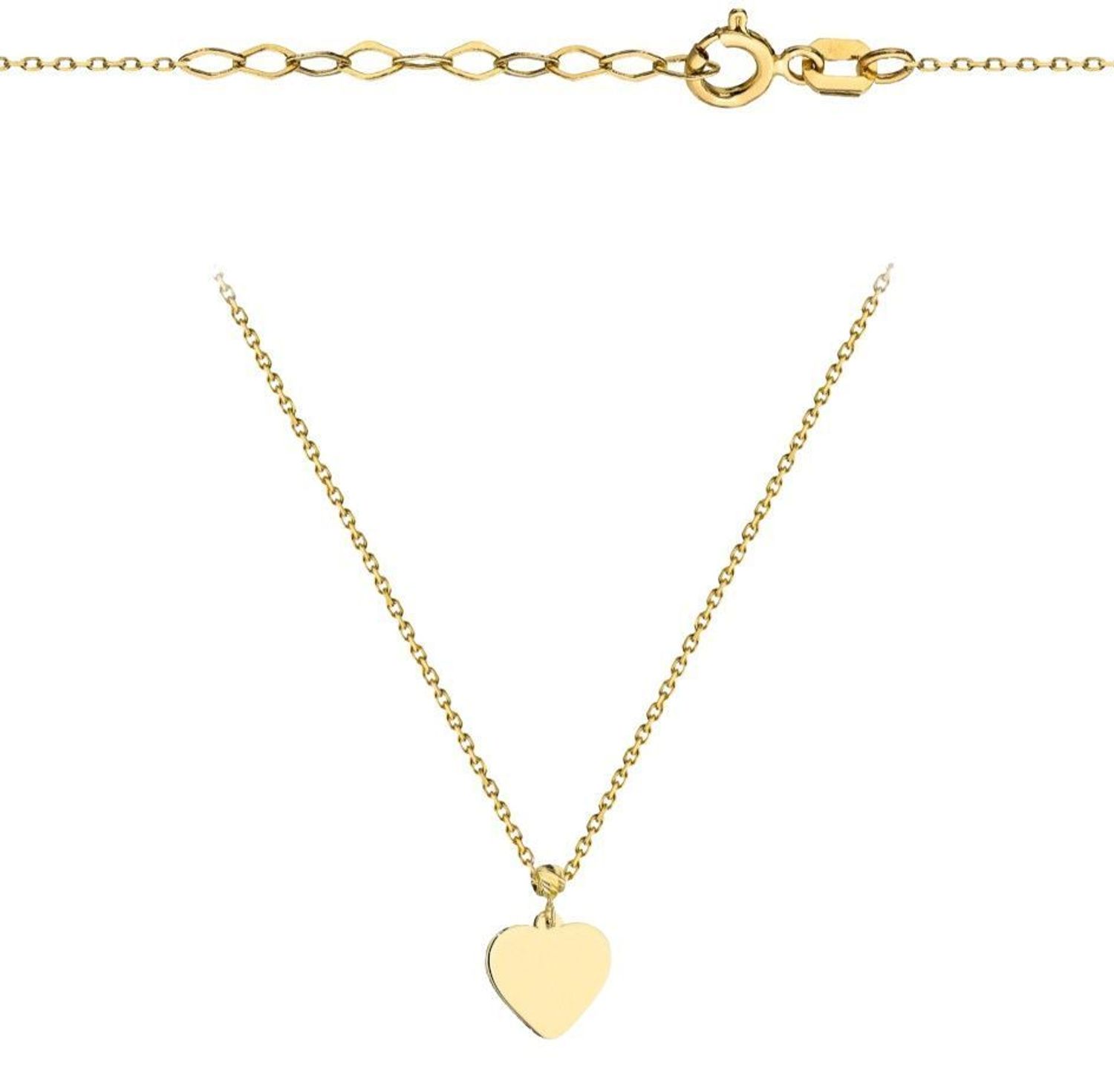 Złoty naszyjnik celebrytka Serce z diamentowaną kulką próba 375 – delikatna biżuteria na prezent (2).jpg