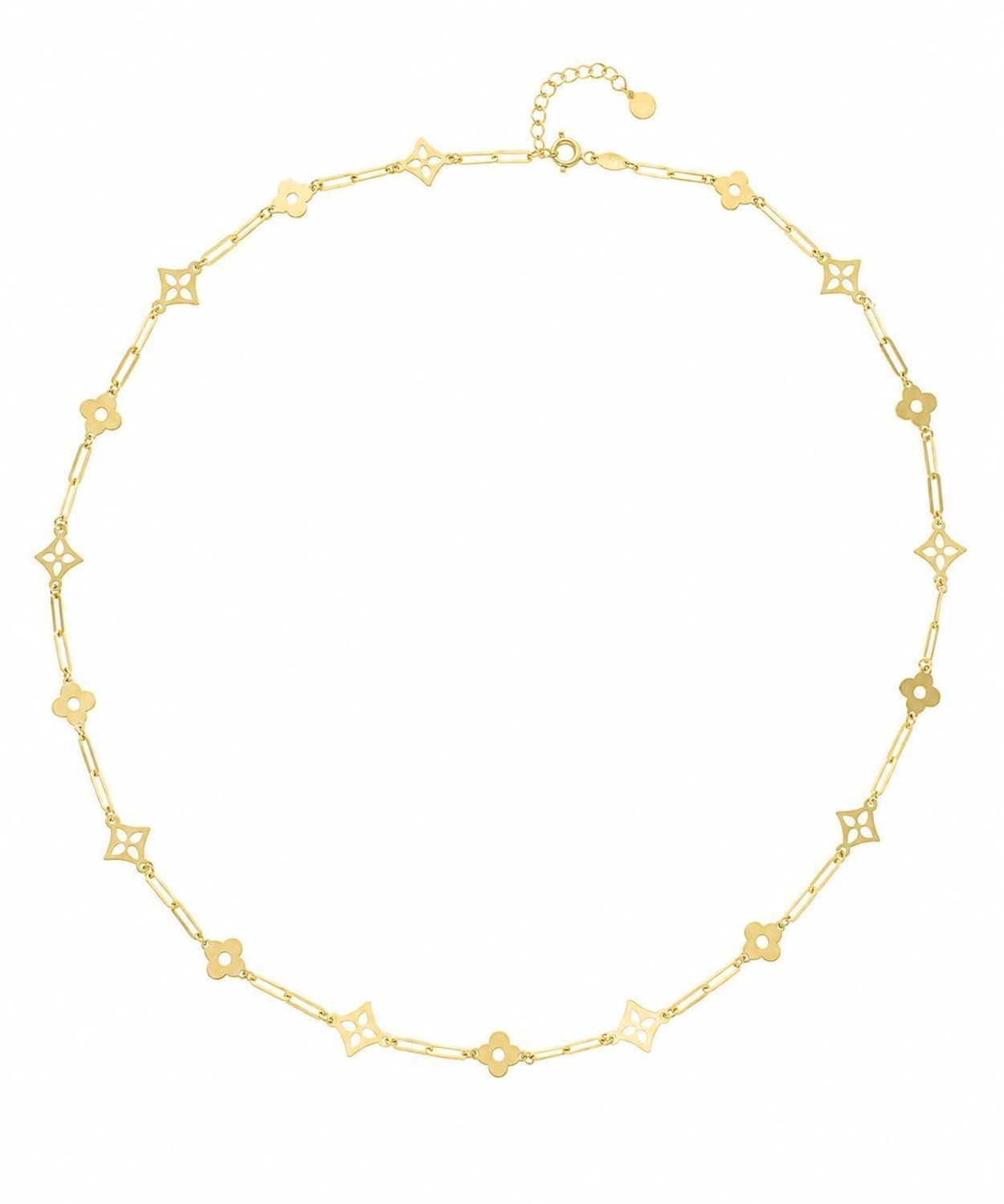 Złoty naszyjnik z ażurowymi ornamentami próba 375 - 43+3 cm złota biżu.jpg