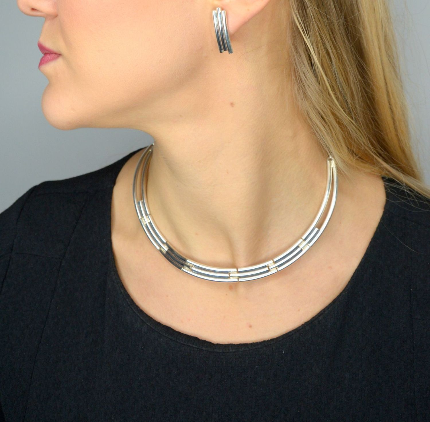 Srebrny naszyjnik 925 'Srebrna kolia' proste blaszki DIA-NSZ-1714-925.jpg