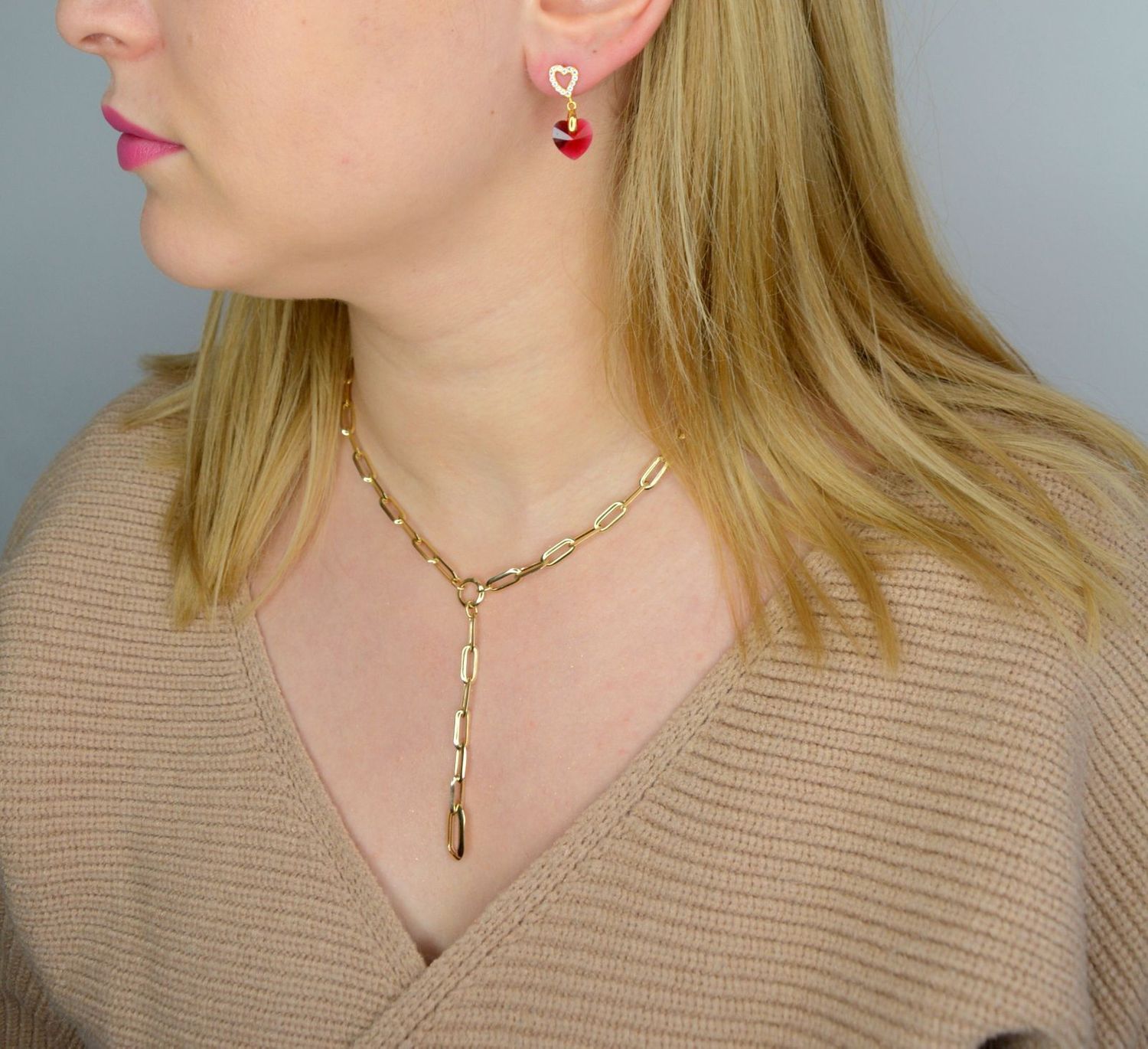 Złoty naszyjnik 585 'Naszyjnik gwiazd' DIA-NSZ-1735-585.jpg