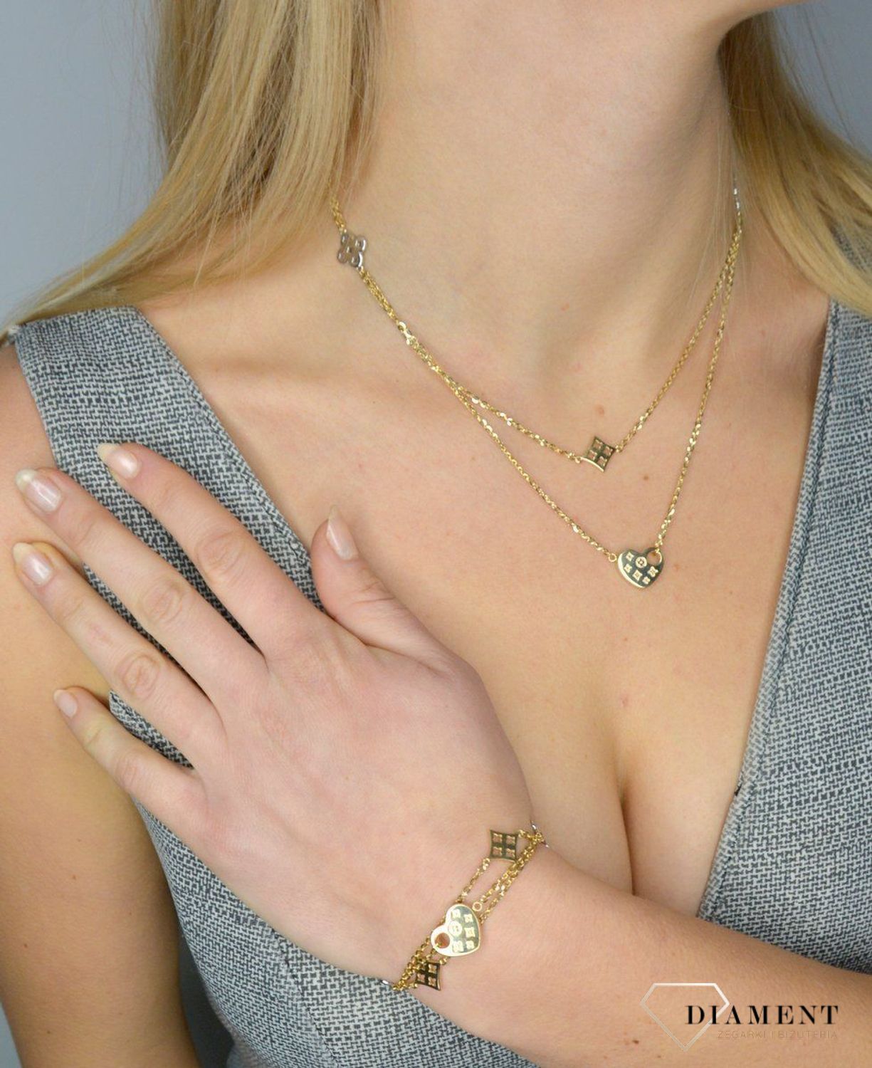 Złoty naszyjnik koniczynki liluo 585.jpg