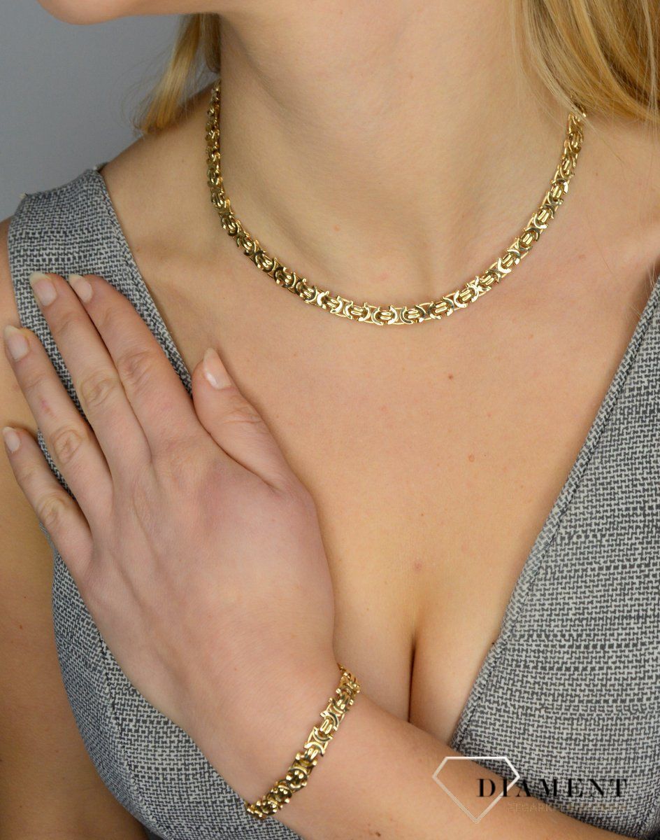 Naszyjnik złota kolia 585 'Urok gwiazdy' DIA-NSZ-1771-585.jpg