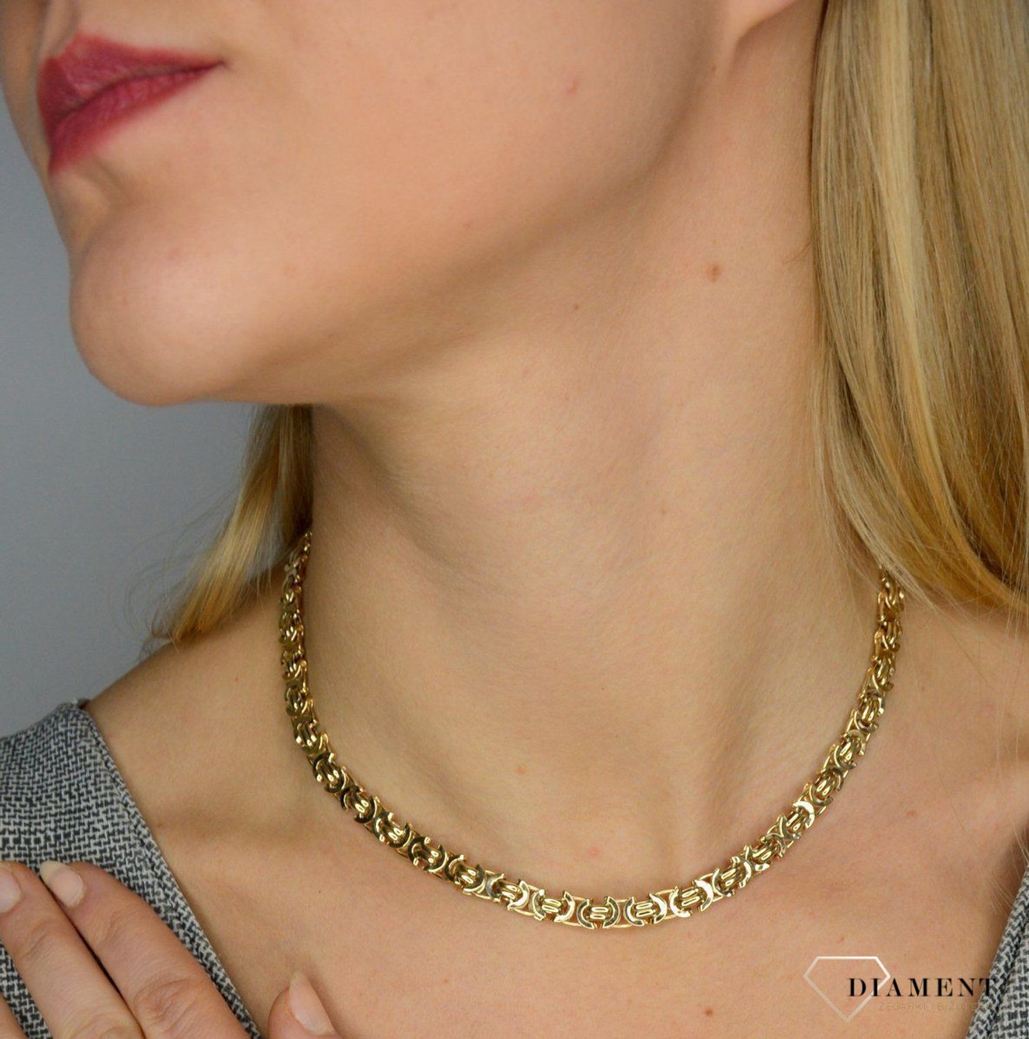 Naszyjnik złota kolia 585 'Urok gwiazdy' DIA-NSZ-1771-585.jpg