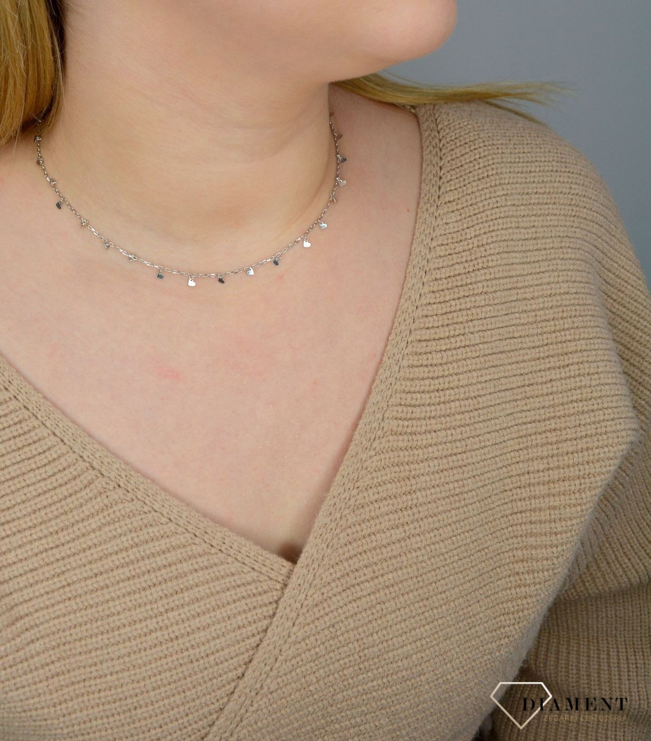 Naszyjnik srebrny celebrytka 925 małe serduszka DIA-NSZ-2079-925.jpg