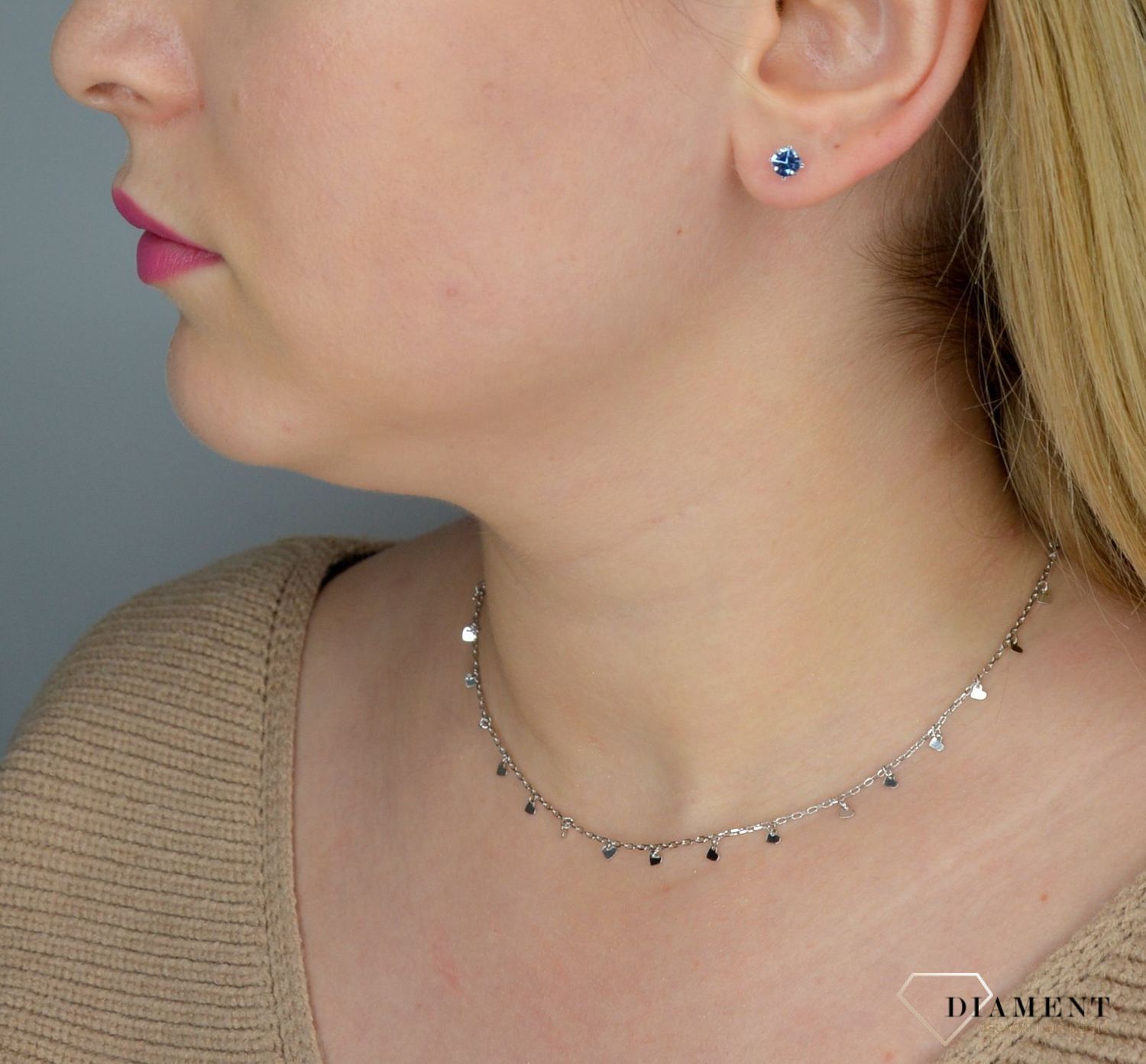 Naszyjnik srebrny celebrytka 925 małe serduszka DIA-NSZ-2079-925.jpg