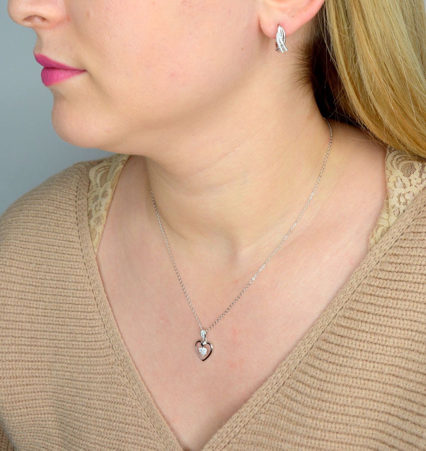 Naszyjnik srebrny celebrytka 925 dwa serca DIA-NSZ-2080-925.jpg