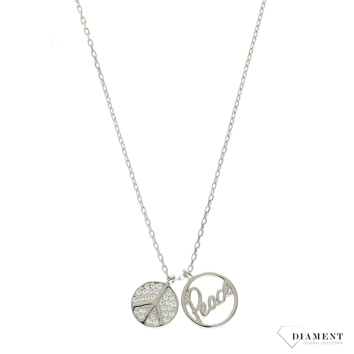 Srebrny Naszyjnik Peace z pacyfką DIA-NSZ-2298-925.jpg