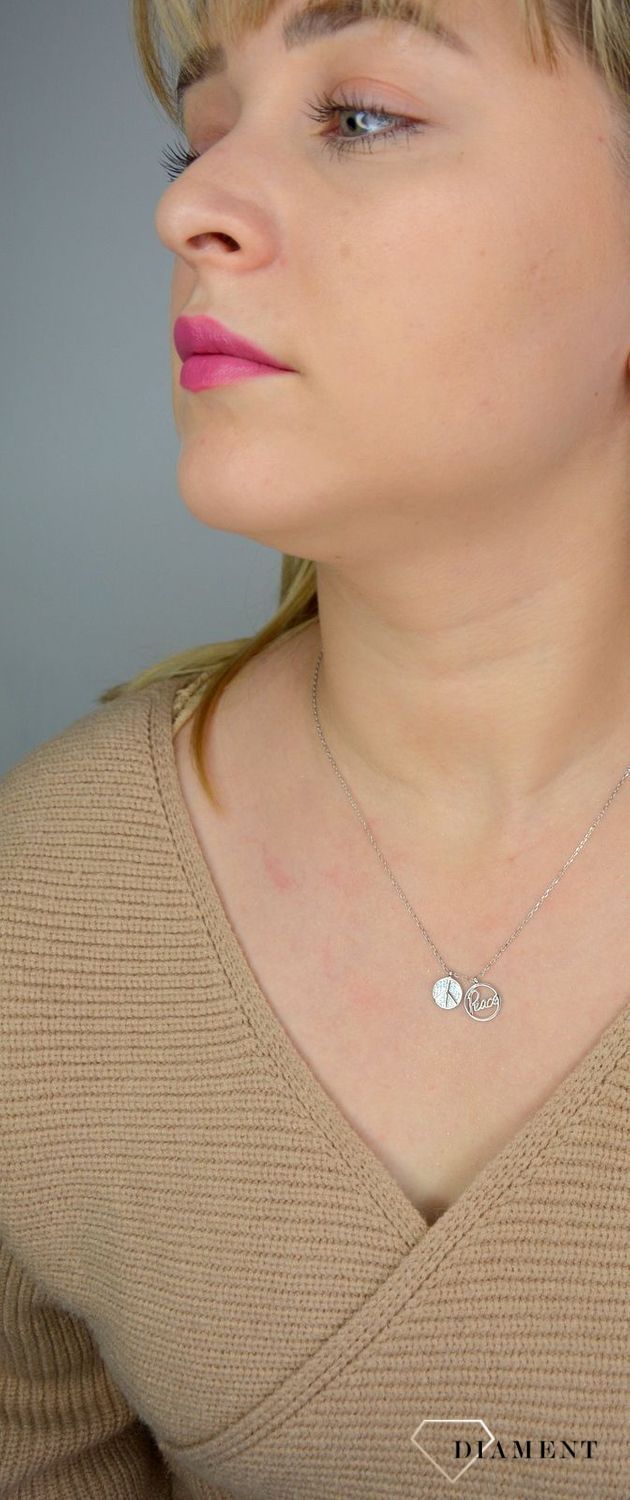 Srebrny Naszyjnik Peace z pacyfką DIA-NSZ-2298-925.jpg